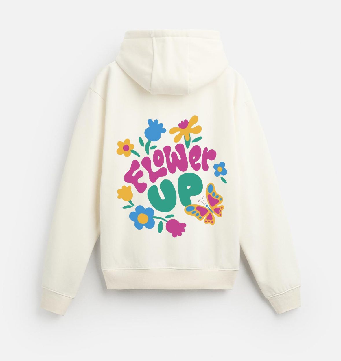 Premium Cotton Flower Up Hoodie