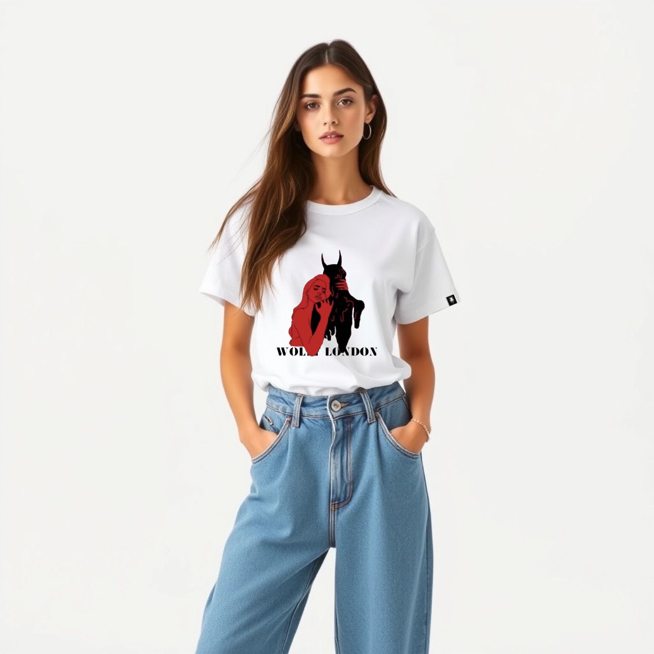 WOLFF | LONDON Devil's Embrace Oversized T shirt