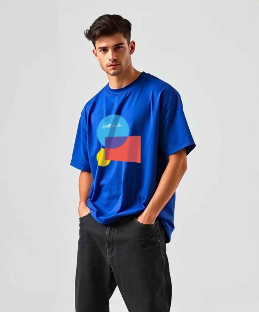 WOLFF | LONDON Men Geometric Print T shirt