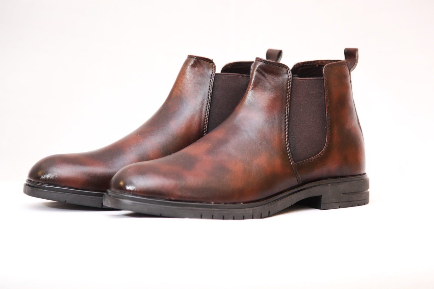 WOLFF | LONDON Dual Shade Black/Brown Leather Shoes